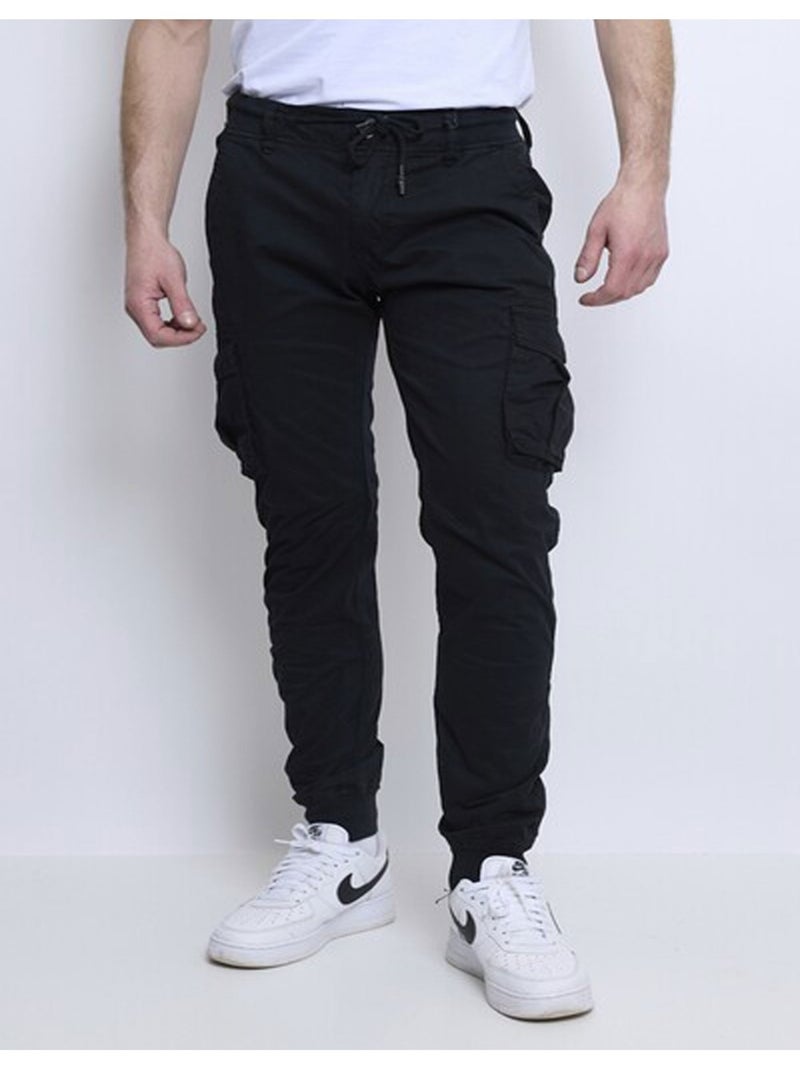 PANTALON CARGO Kebello Noir Noir - Kiabi