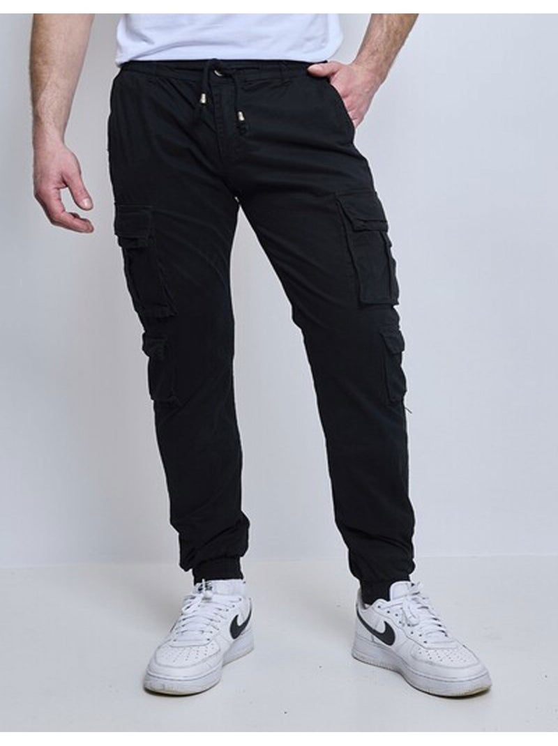 PANTALON CARGO Kebello Noir Noir - Kiabi