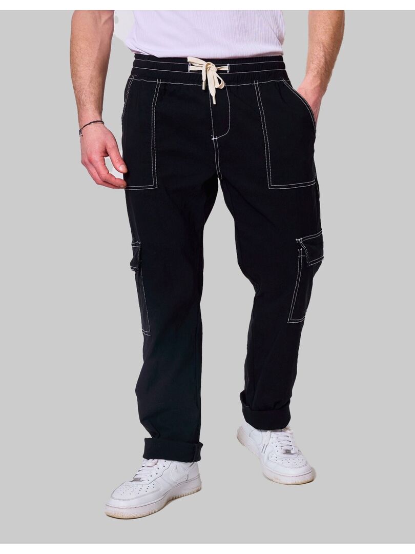 PANTALON CARGO Kebello Noir Noir Kiabi 24.99