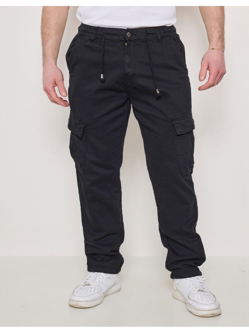PANTALON CARGO Kebello Noir Noir - Kiabi