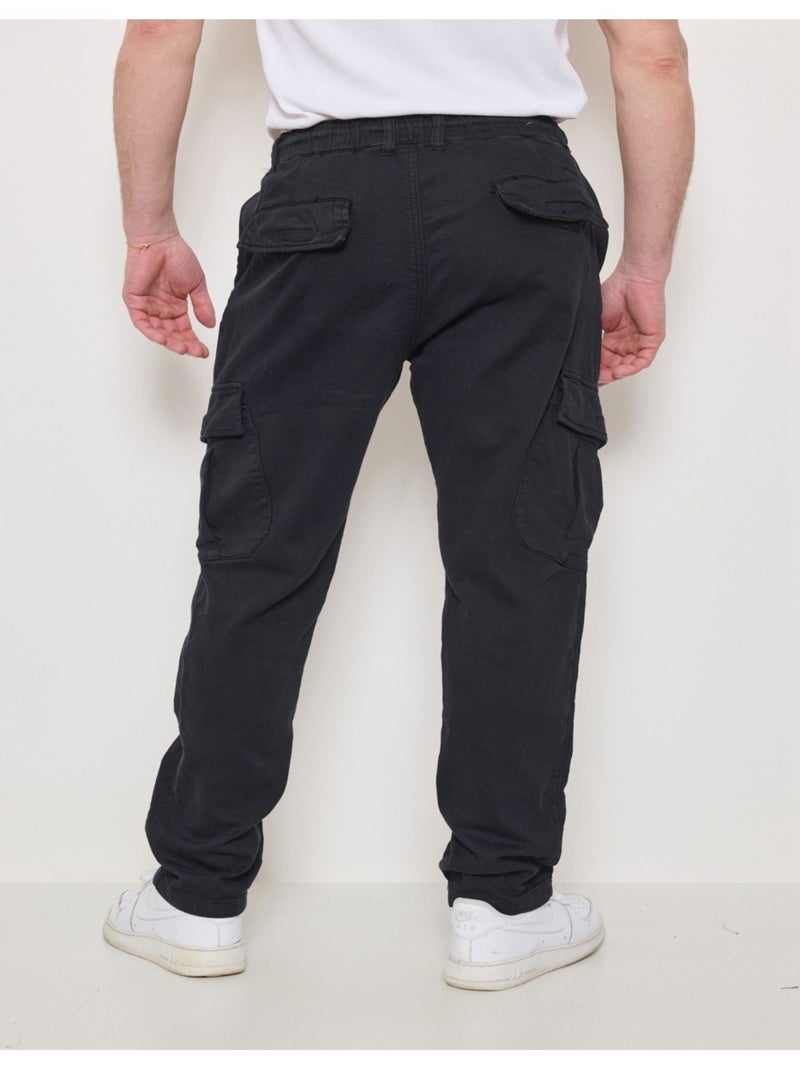 PANTALON CARGO Kebello Noir Noir - Kiabi