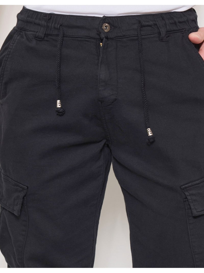 PANTALON CARGO Kebello Noir Noir - Kiabi