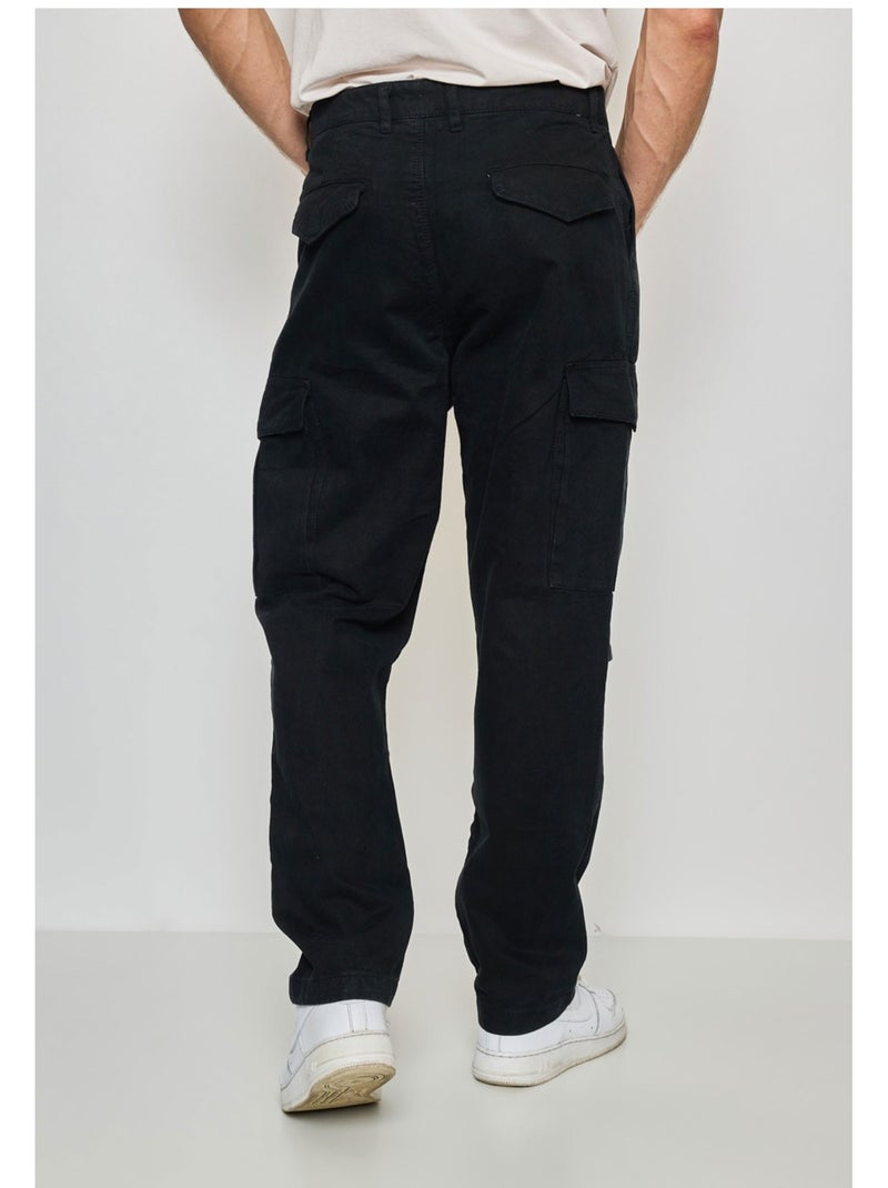 PANTALON CARGO Kebello Noir Noir - Kiabi