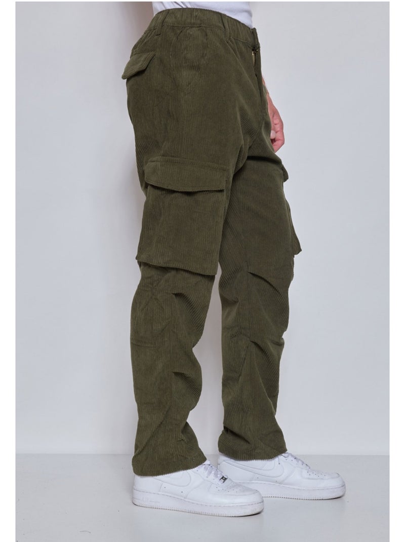 PANTALON CARGO Kebello Vert - Kiabi