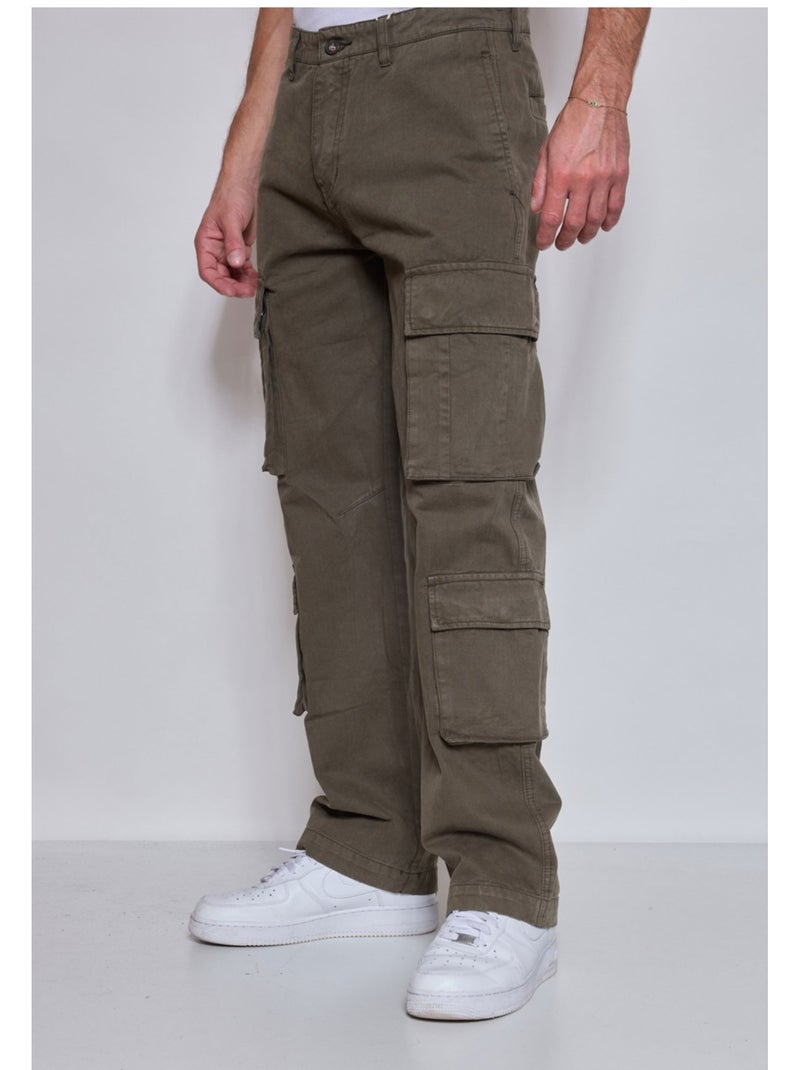 PANTALON CARGO Kebello Vert - Kiabi