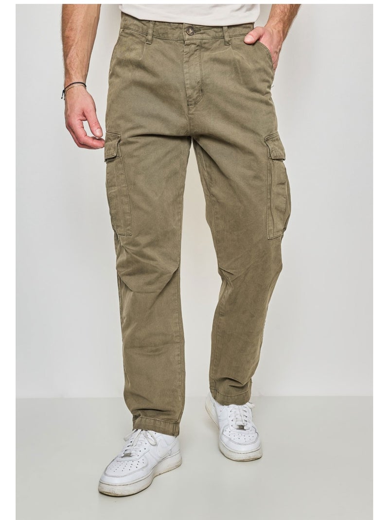 PANTALON CARGO Kebello Vert - Kiabi