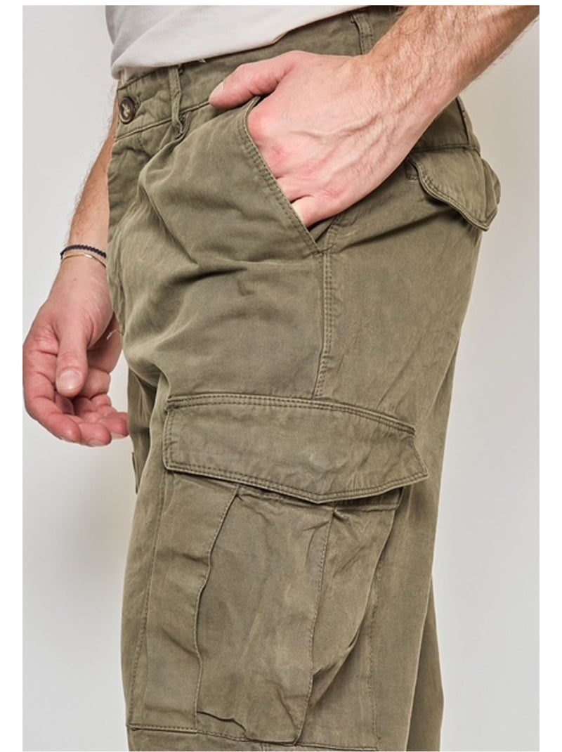 PANTALON CARGO Kebello Vert - Kiabi