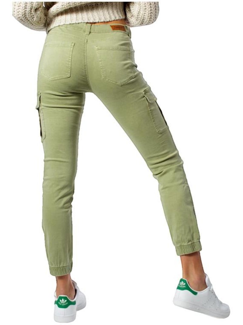 Pantalon cargo MISSOURI REG ANK LIFE en coton Only Vert - Kiabi