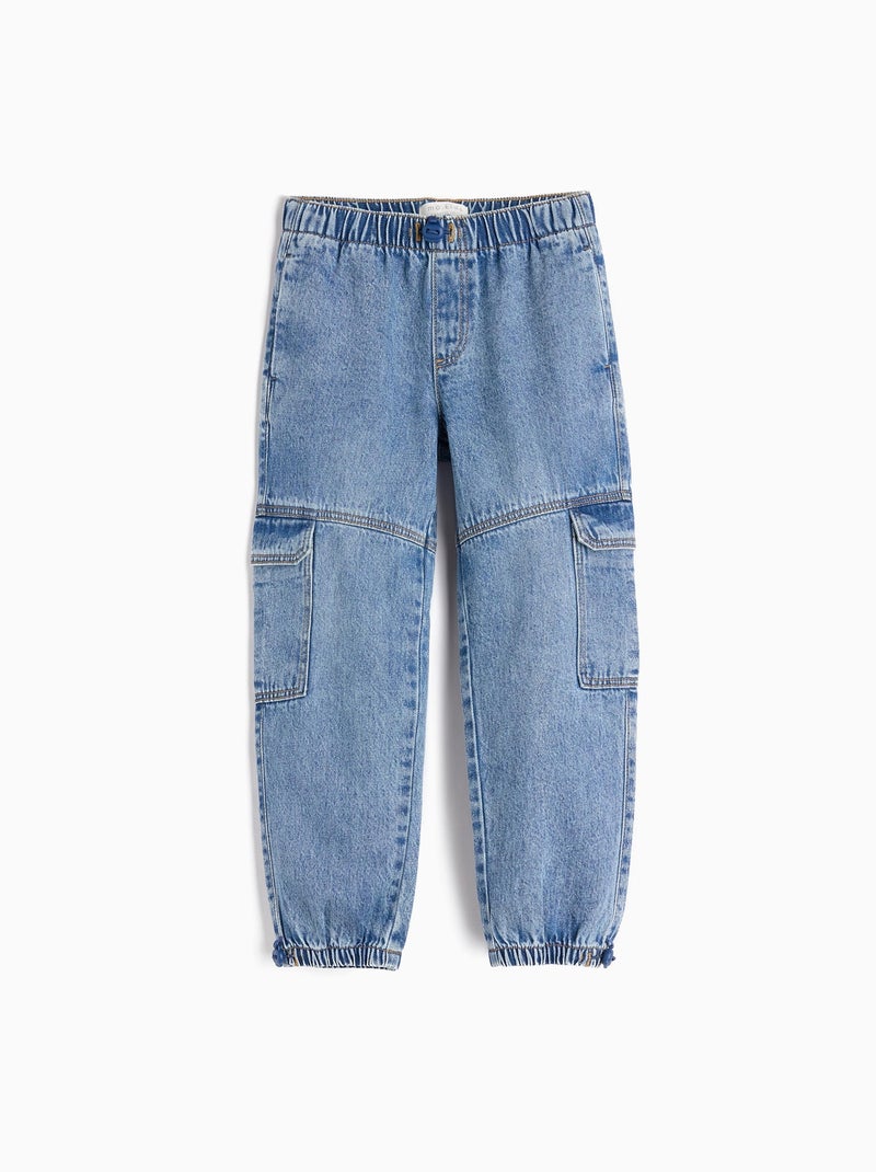 Pantalon cargo MO Fashion Bleu - Kiabi