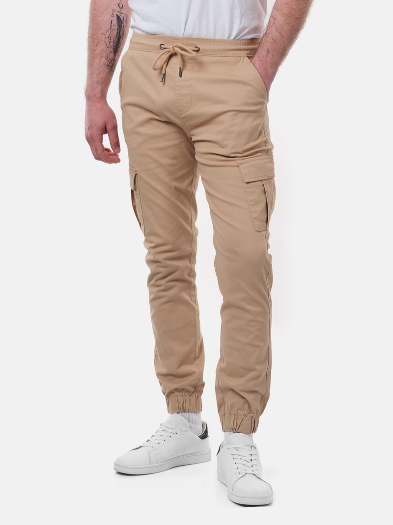 Pantalon cargo multi-poches Beige - Kiabi