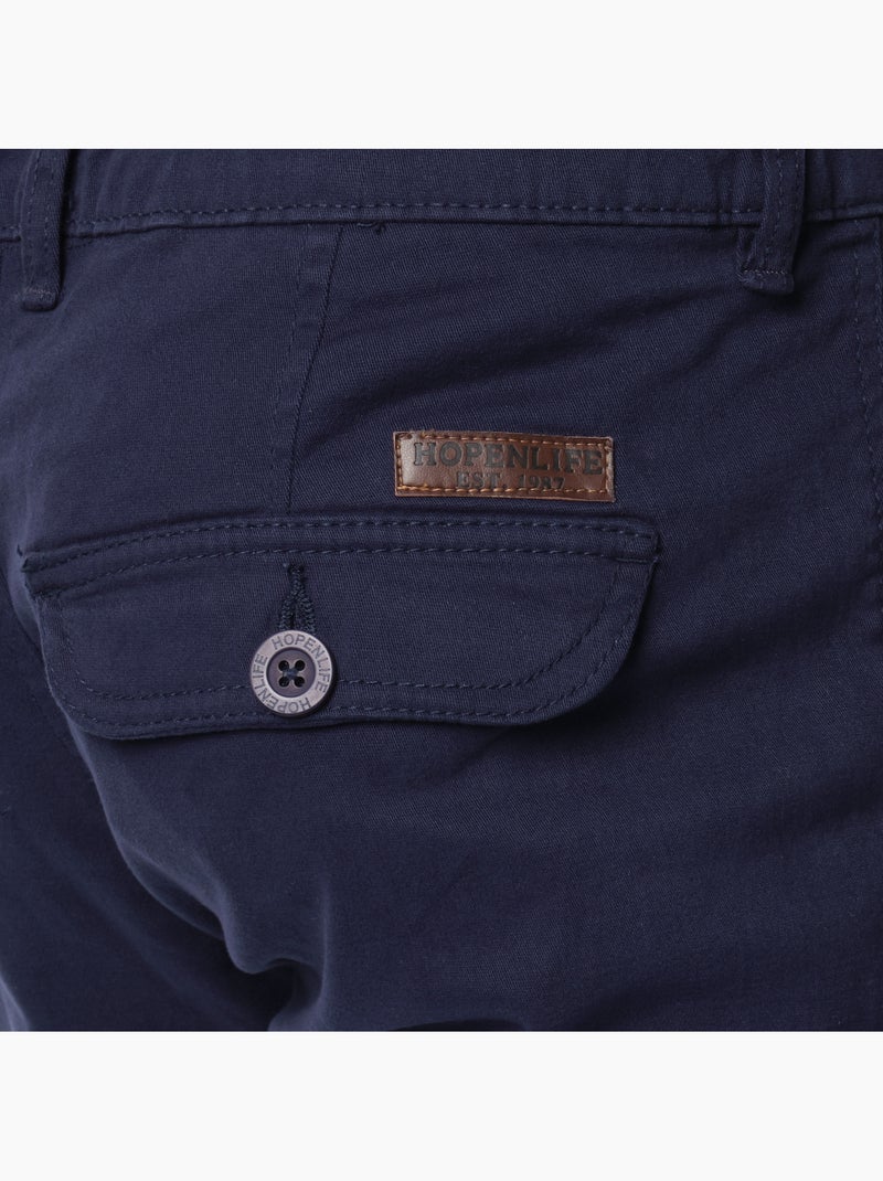 Pantalon cargo multi-poches Bleu marine - Kiabi