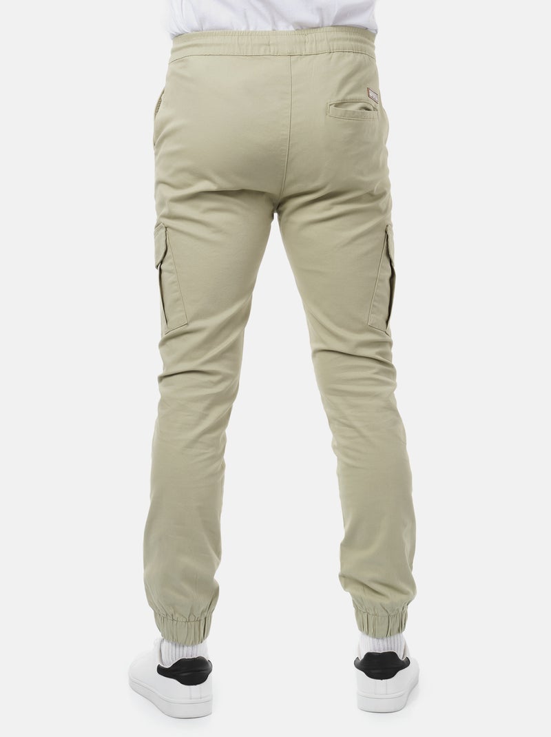 Pantalon cargo multi-poches Kaki - Kiabi