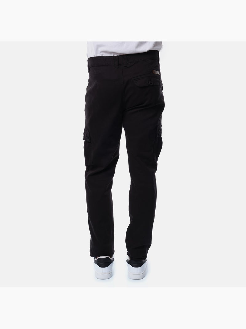 Pantalon cargo multi-poches Noir - Kiabi