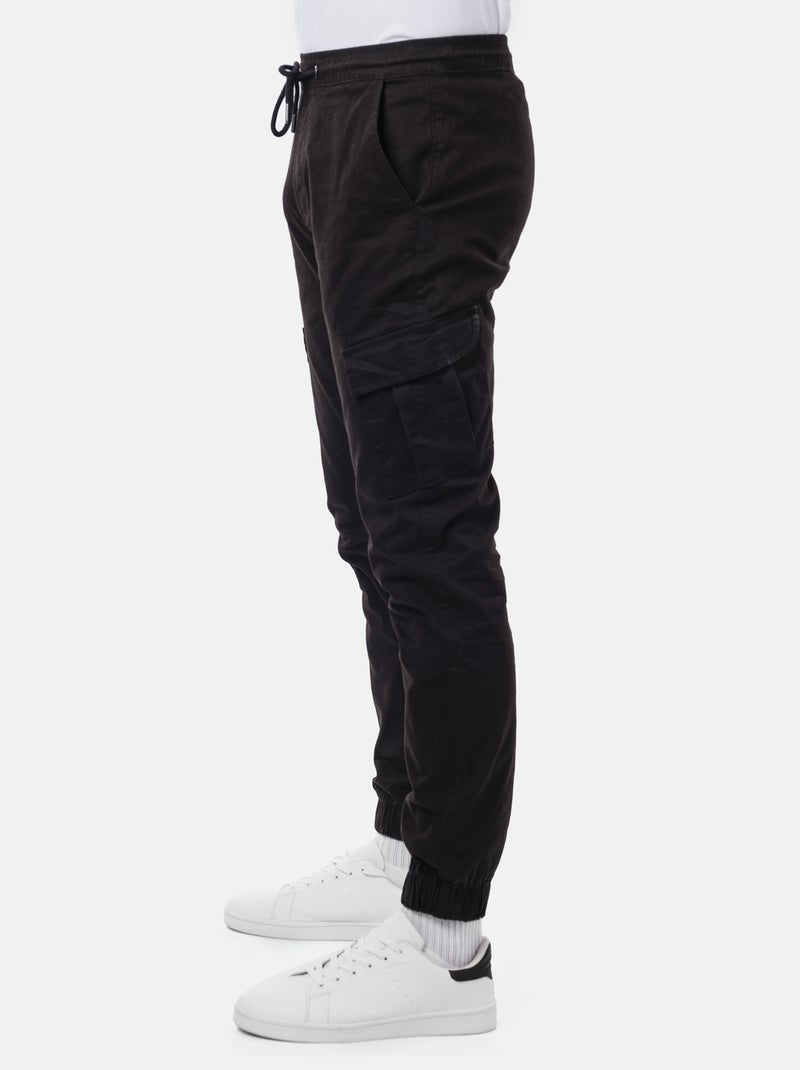 Pantalon cargo multi-poches Noir - Kiabi