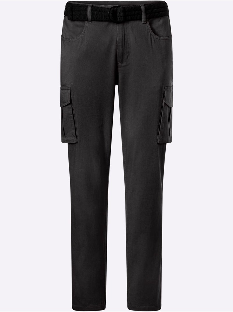 Pantalon Cargo Poches Cargo Auto-agrippantes - Taille Standard - Witt Gris - Kiabi