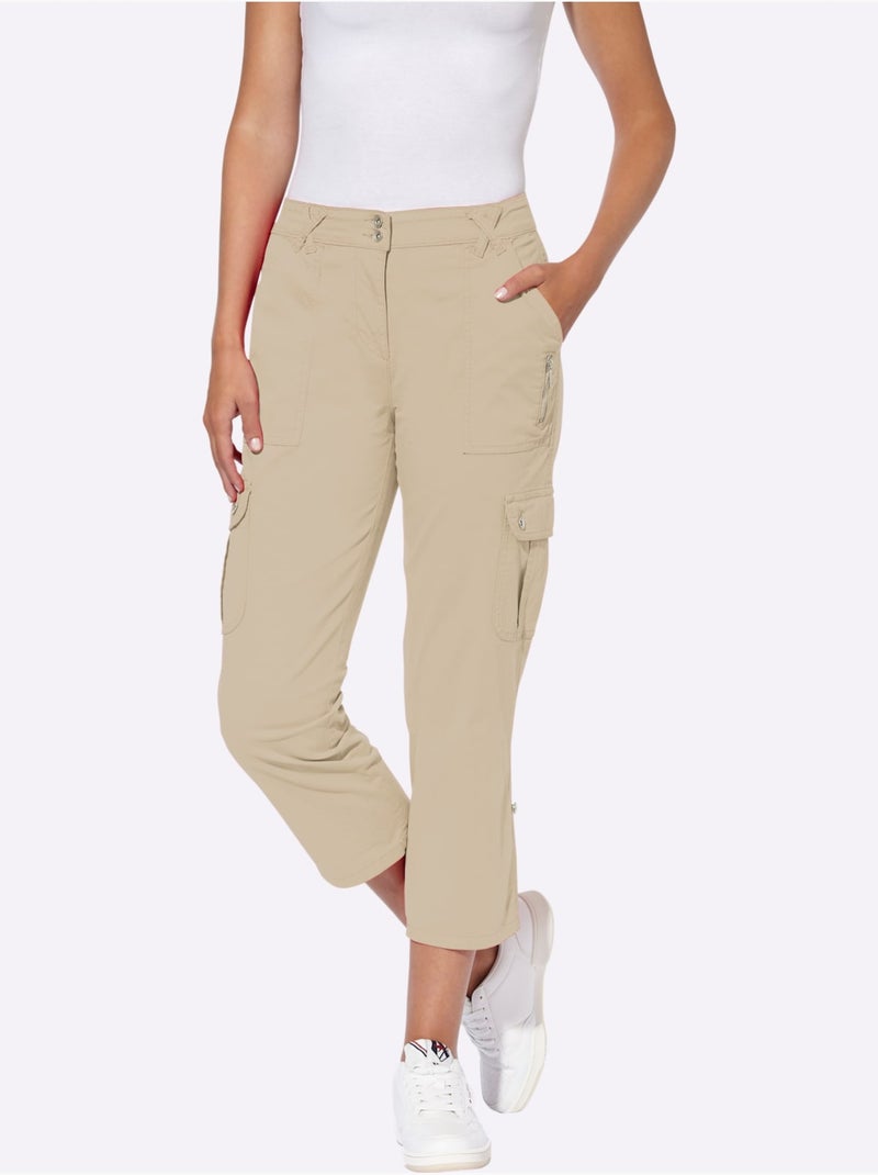 Pantalon Cargo Qualité Coton - Taille Standard - Helline Beige - Kiabi