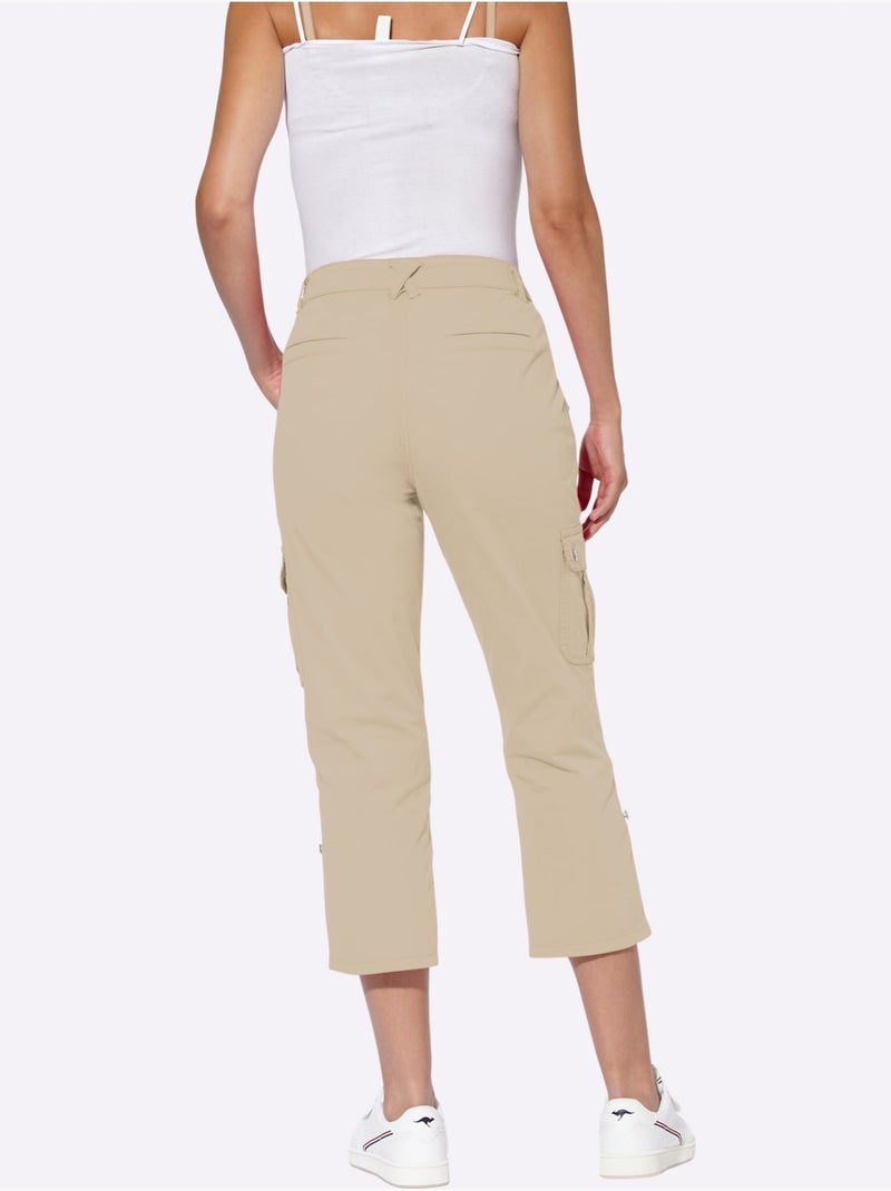 Pantalon Cargo Qualité Coton - Taille Standard - Helline Beige - Kiabi