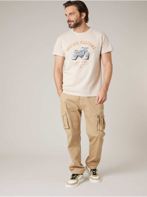 Pantalon cargo régular homme en coton 'Deeluxe' - Kiabi