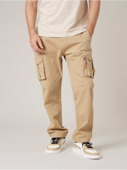 Pantalon cargo régular homme en coton 'Deeluxe' - Kiabi