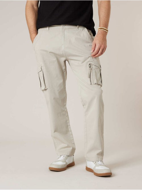 Pantalon cargo régular homme en coton 'Deeluxe' - Kiabi