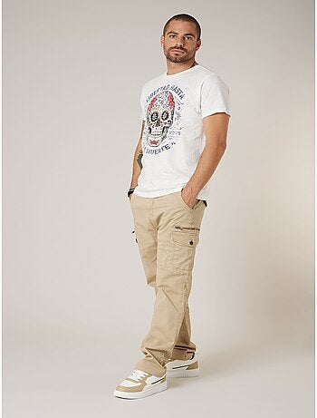 Pantalon cargo régular homme en coton stretch 'Deeluxe'