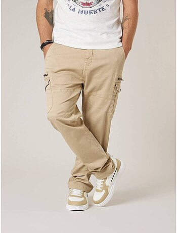 Pantalon cargo régular homme en coton stretch 'Deeluxe'