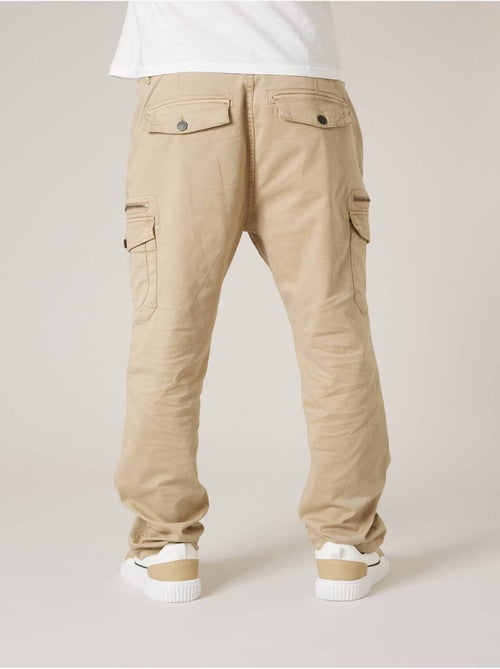 Pantalon cargo régular homme en coton stretch 'Deeluxe' - Kiabi