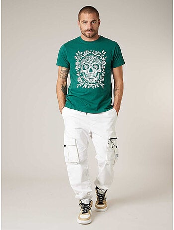 Pantalon cargo régular homme en coton stretch 'Deeluxe'