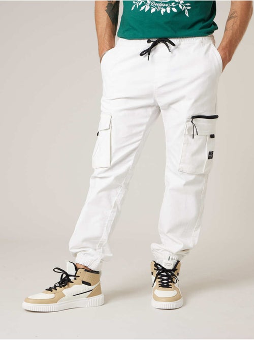 Pantalon cargo régular homme en coton stretch 'Deeluxe' - Kiabi