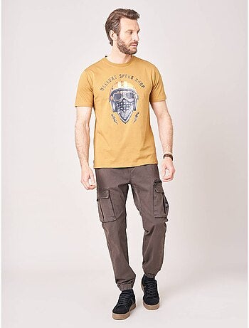 Pantalon cargo régular homme en coton stretch 'Deeluxe'