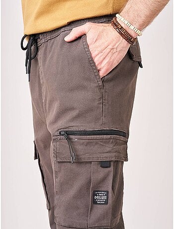 Pantalon cargo régular homme en coton stretch 'Deeluxe'