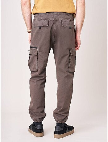 Pantalon cargo régular homme en coton stretch 'Deeluxe'