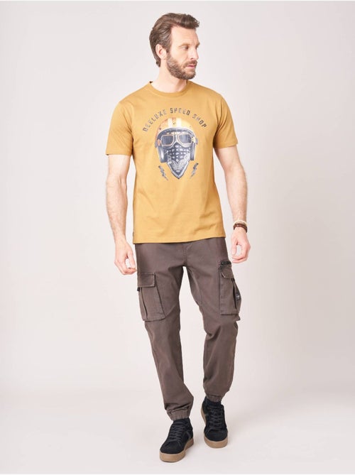Pantalon cargo régular homme en coton stretch 'Deeluxe' - Kiabi Pantalon cargo régular homme en coton stretch 'Deeluxe' - Kiabi