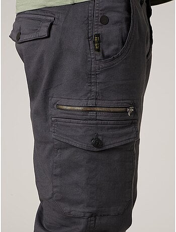 Pantalon cargo régular homme en coton stretch 'Deeluxe'
