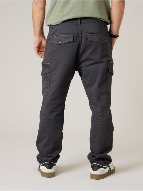 Pantalon cargo régular homme en coton stretch 'Deeluxe' - Kiabi