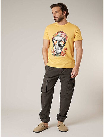 Pantalon cargo régular homme en coton stretch 'Deeluxe'