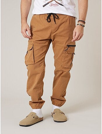 Pantalon cargo régular homme en coton stretch 'Deeluxe'