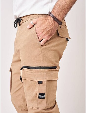 Pantalon cargo régular homme en coton stretch 'Deeluxe'
