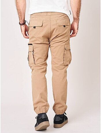 Pantalon cargo régular homme en coton stretch 'Deeluxe'