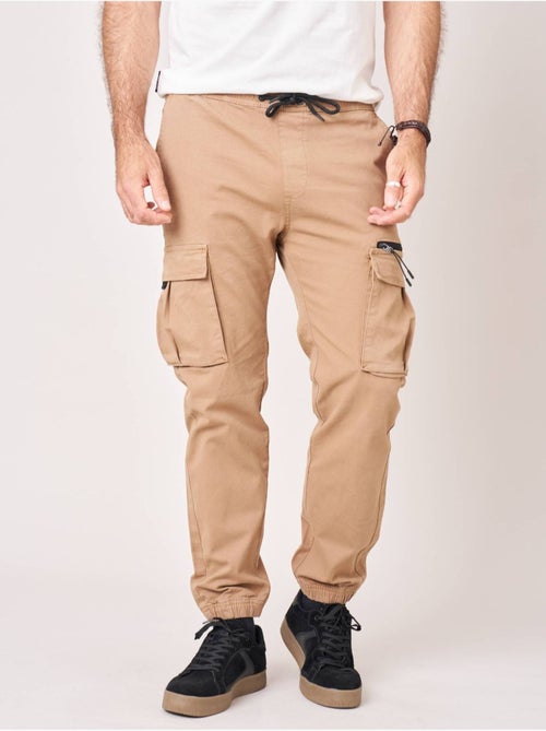 Pantalon cargo régular homme en coton stretch 'Deeluxe' - Kiabi