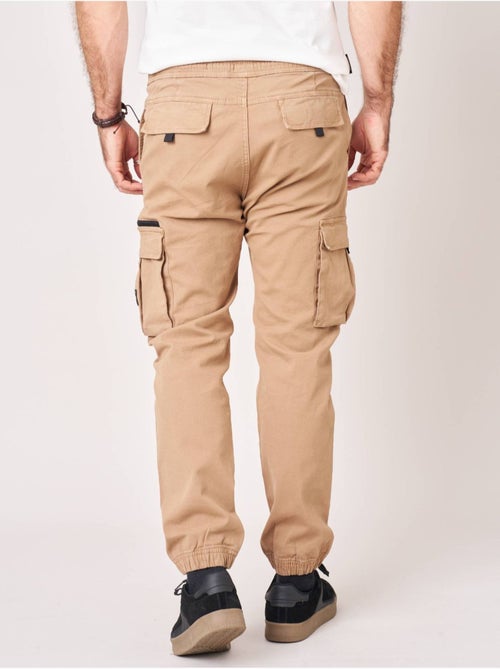 Pantalon cargo régular homme en coton stretch 'Deeluxe' - Kiabi