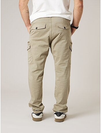 Pantalon cargo régular homme en coton stretch 'Deeluxe'