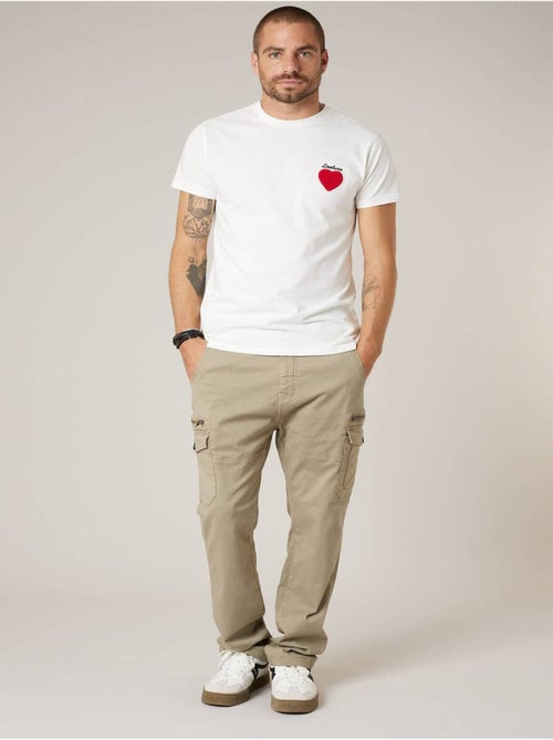 Pantalon cargo régular homme en coton stretch 'Deeluxe' - Kiabi