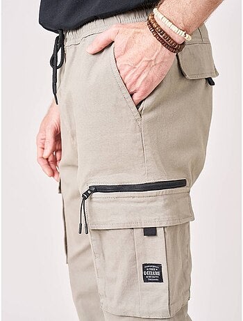 Pantalon cargo régular homme en coton stretch 'Deeluxe'