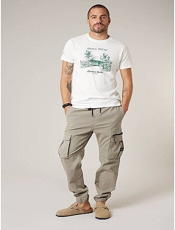 Pantalon cargo régular homme en coton stretch 'Deeluxe'