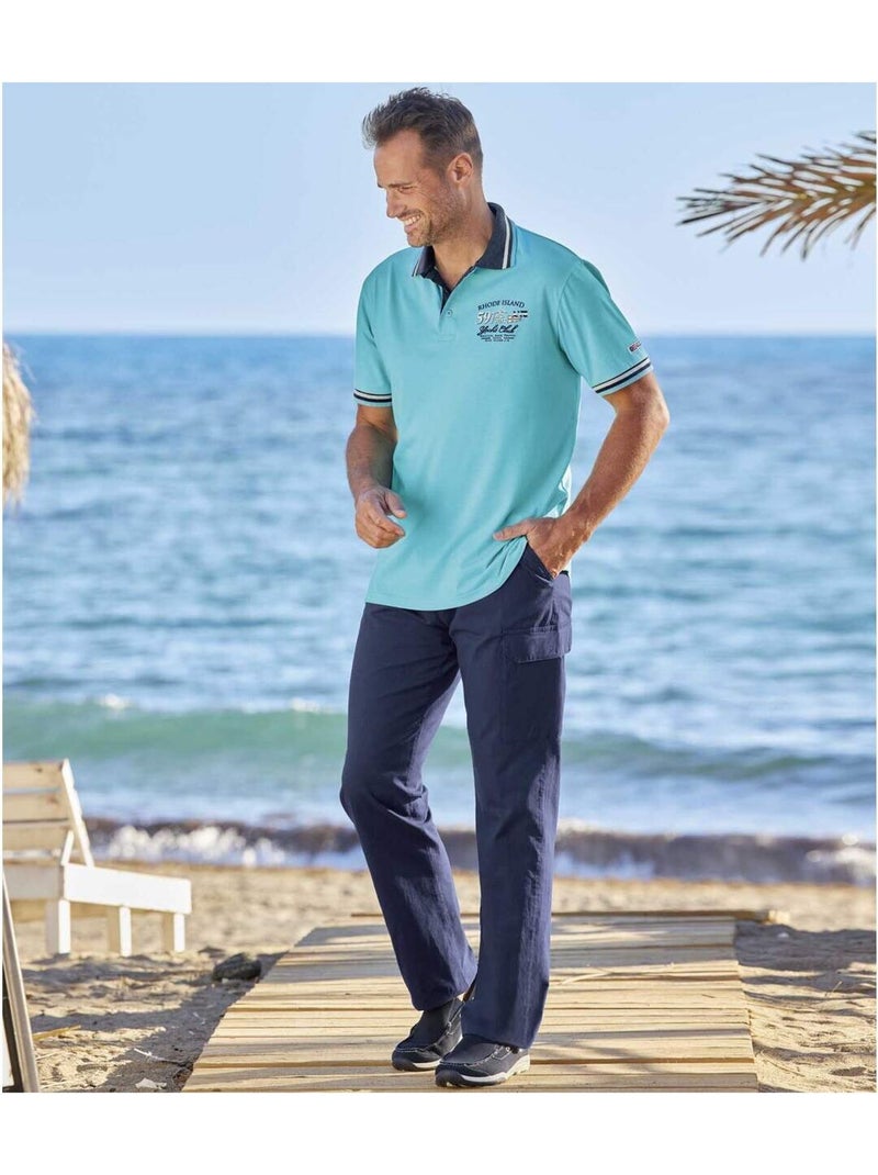 Pantalon Cargo Season Relax  - ATLAS FOR MEN Bleu marine - Kiabi