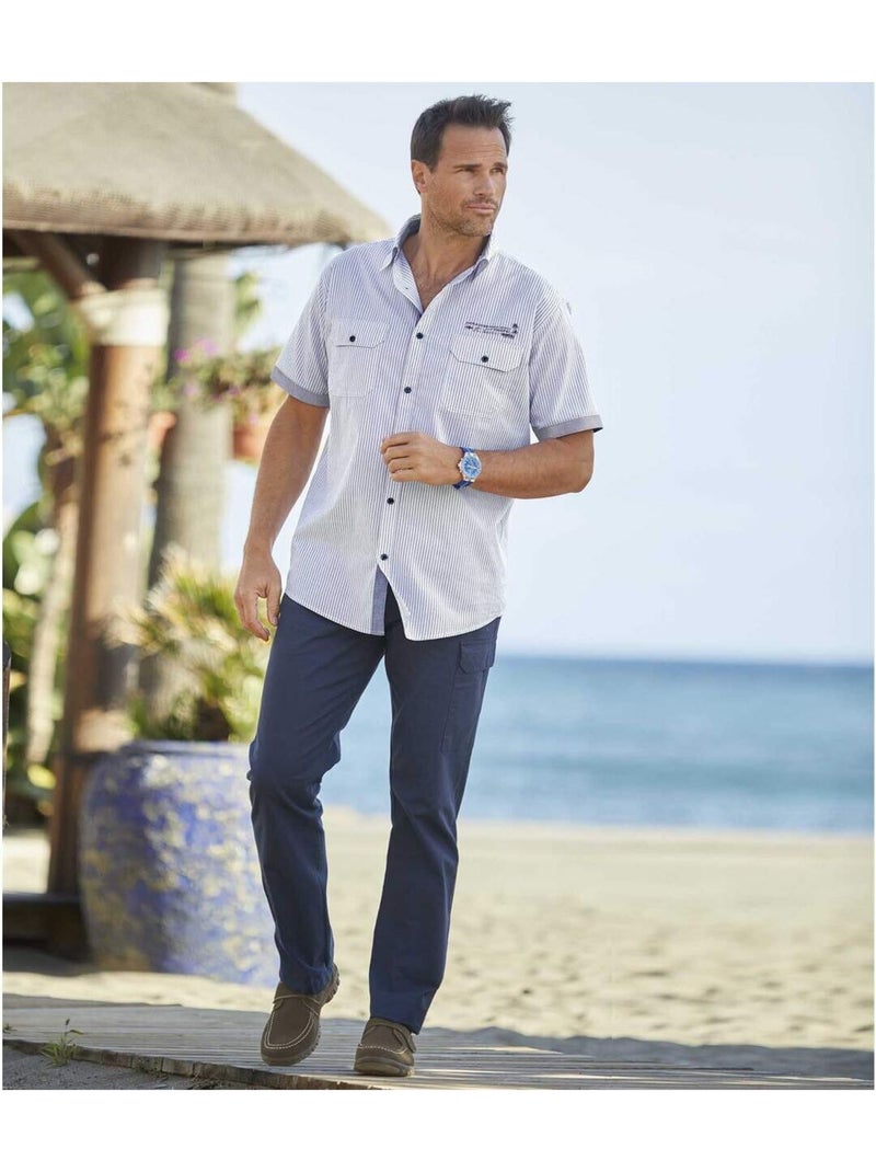 Pantalon Cargo Season Relax  - ATLAS FOR MEN Bleu marine - Kiabi