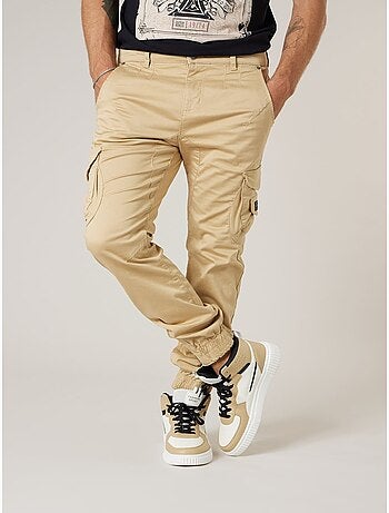 Pantalon cargo slim homme en coton 'Deeluxe'