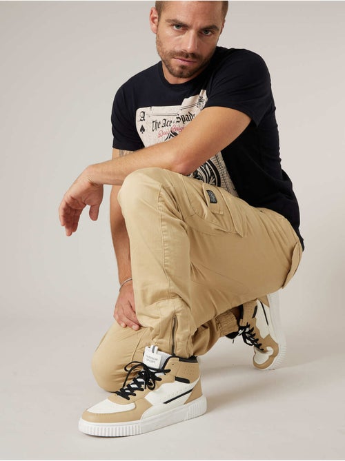 Pantalon cargo slim homme en coton 'Deeluxe' - Kiabi