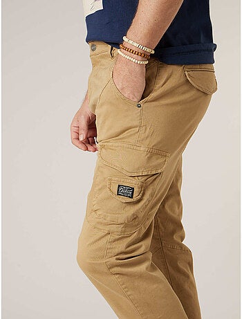 Pantalon cargo slim homme en coton 'deeluxe'